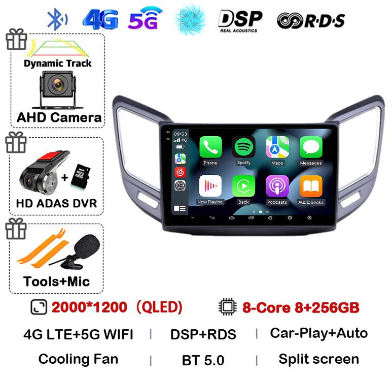 Android 14 Carplay Auto For Changan CS15 2016 2017 2018 2019 2020  Multimedia Car Radio Player WIFI+4G Stereo Touch Screen DSP