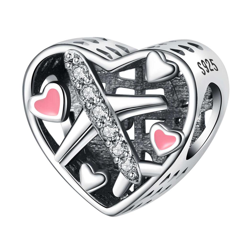 NEW 925 Silver Charm Beads Fit Original Bangle DIY Star Moon Sun Cross Heart Designs Perfect Party Gift