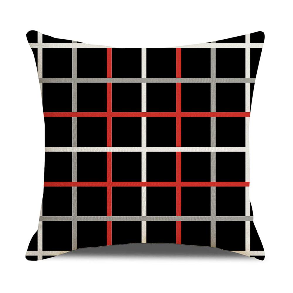 Modern Simple Nordic Ins Style Linen Pillow Case Sofa Pillow Case Home Supplies Contrast Color Pillow Case