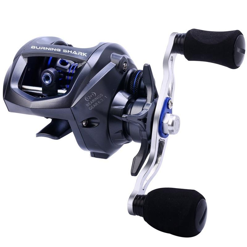 12+1 BB Baitcasting-Rollen, flaches magnetisches Bremssystem, Casting-Rollenrad