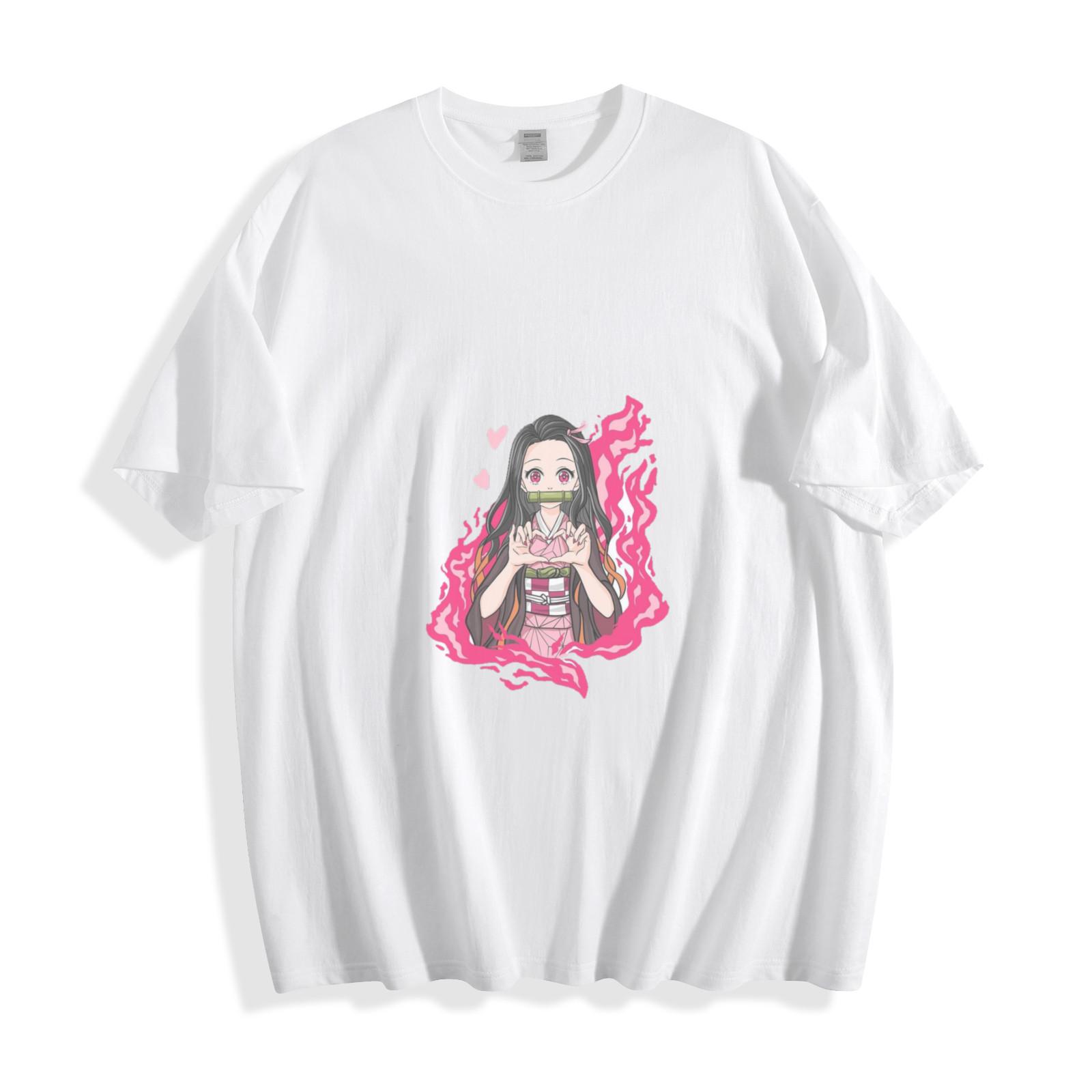 Demon Slayer Nezuko Kamado T-Shirt Mens Womens Tees Top - Fiery Heart Demon Unisex Tee M
