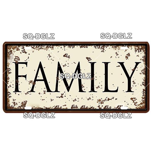 [SQ-DGLZ] Text Hope Love Home License Plate Tin Sign Store Bar Wall Decoration Metal Sign Home Decor Painting Plaques Art Poster