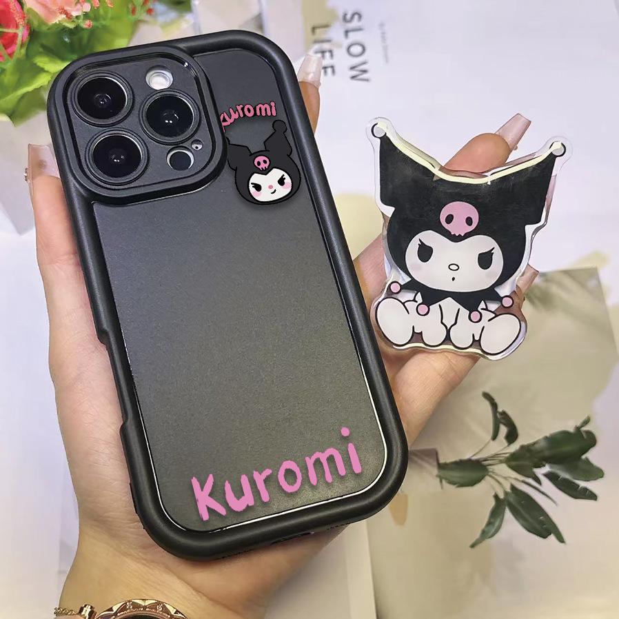 Sanrio KT Airbag Stand Case for Apple 15 - Black iPhone 16
