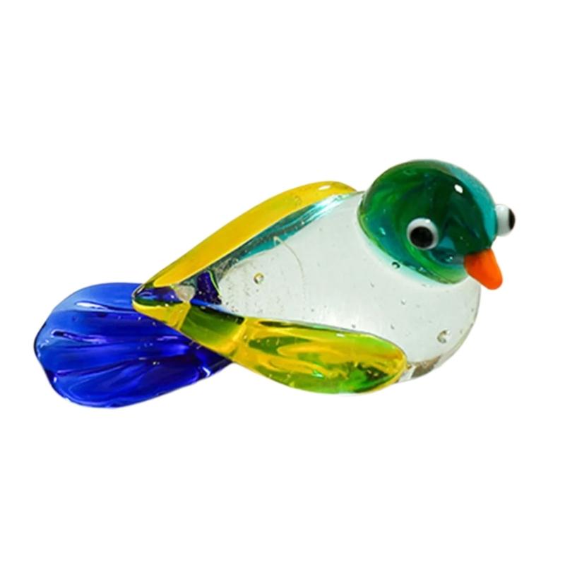 Kristall Vogelfiguren Handgeblasene Glasvögel Statuen Dekorative Skulpturen für Wohnungsdekorationen Geschenk für Vogelliebhaber