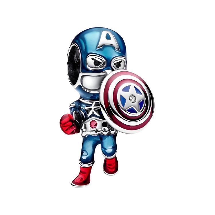 Pandora Avengers Iron Man Charm Unisex Charm Blue 793129C01 F,Blue