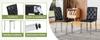 Set of 4 Dining Chairs In Black with High-Gloss Silver – Light Luxury, Silver-Colored Metal Legs for Versatile Combination Options