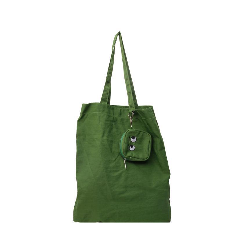 2024 Personality Little Monster Foldable Tote: Large Capacity, Lightweight, Colorful Embroidered Cloth Bag