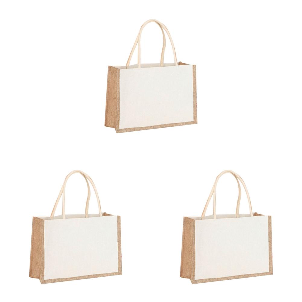 

Sackleinen Jute Tragetasche Einkaufstasche Lebensmittelaufbewahrung Organizer Ha