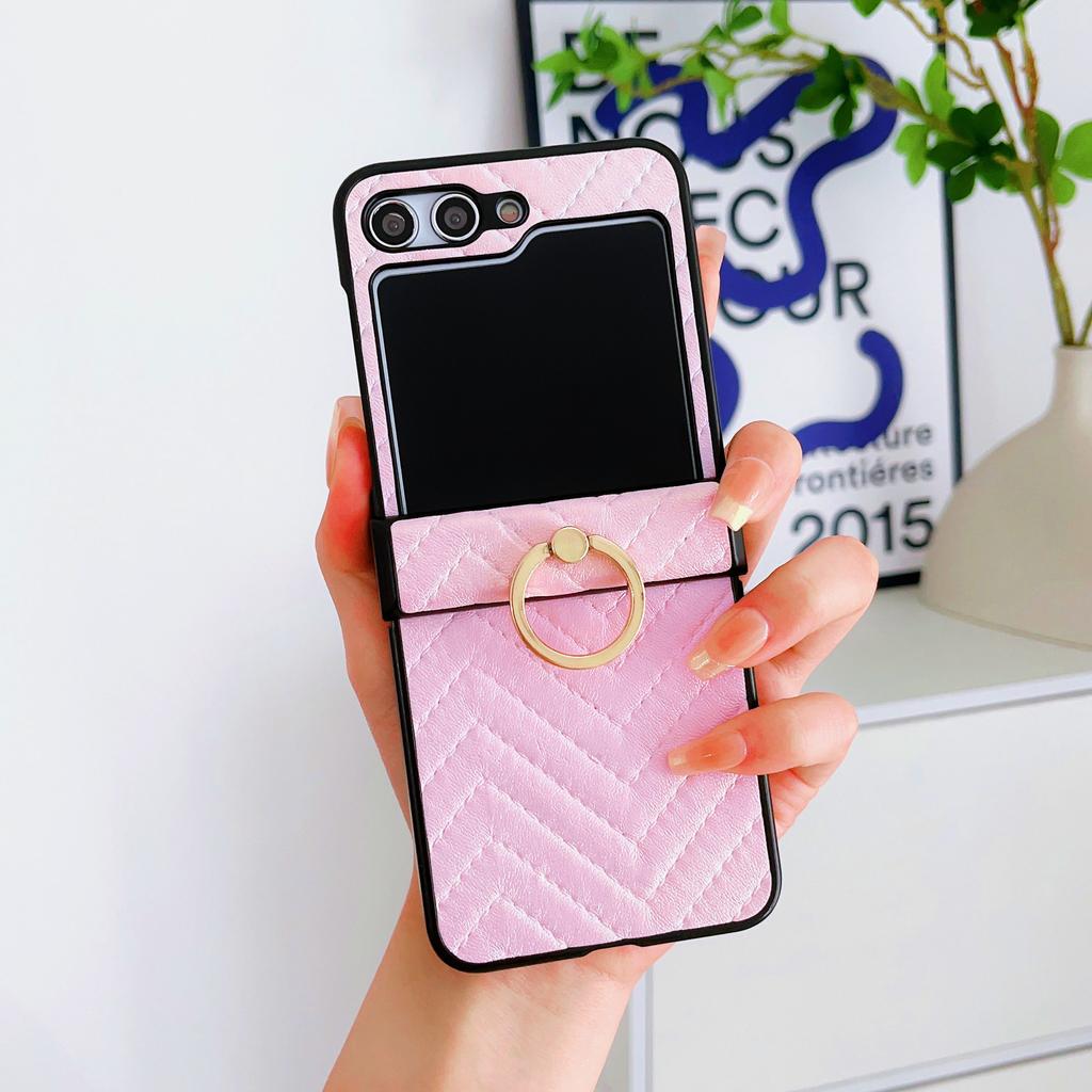 Suitable for Samsung Z Flip5 mobile phone case P50 Pocket diamond braided ring anti-drop case n2 flip