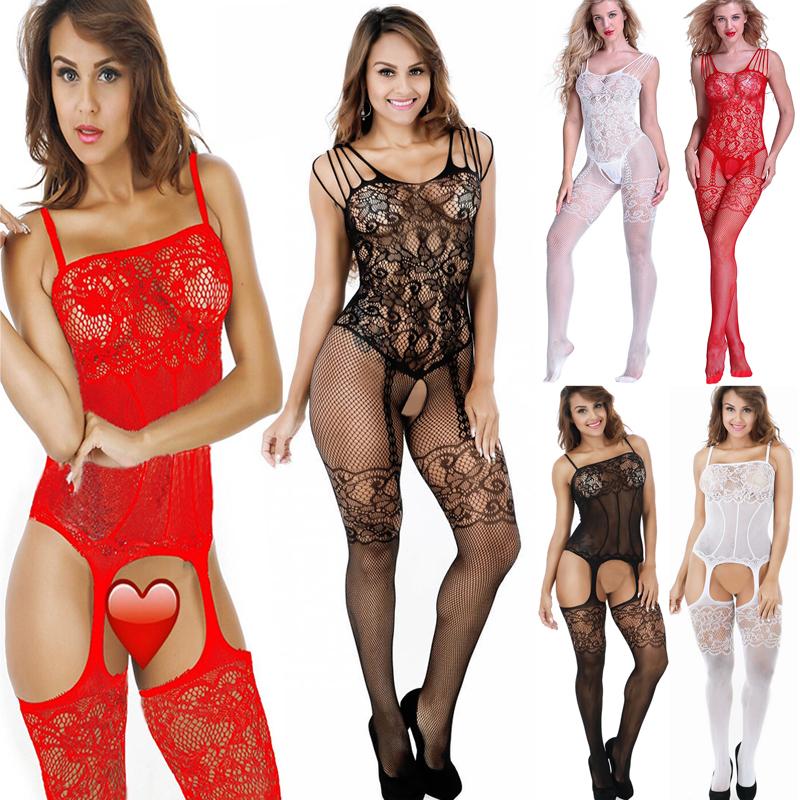 

Женщины Сексуальная сетка Полое боди Пижама Нижнее белье Ночная одежда Чулки для тела