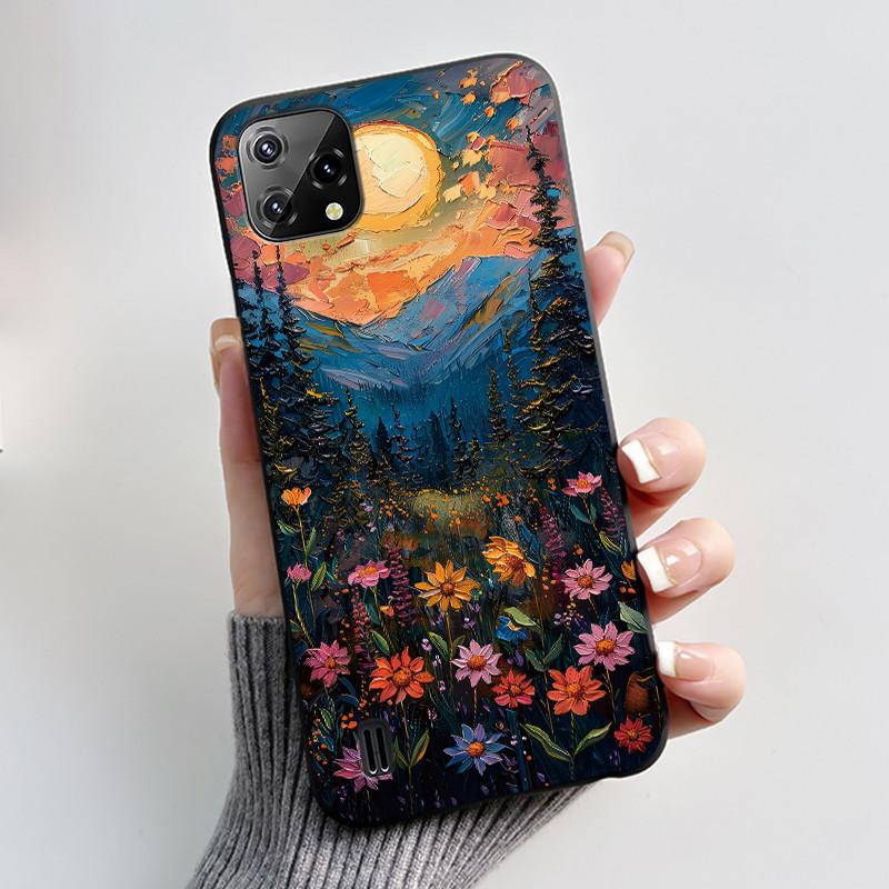 For Blackview A55 Case Oscal C60 Back Cover Luxury Cute Love Rabbit Funny Pattern Black TPU Soft Silicone Protective Phone Case