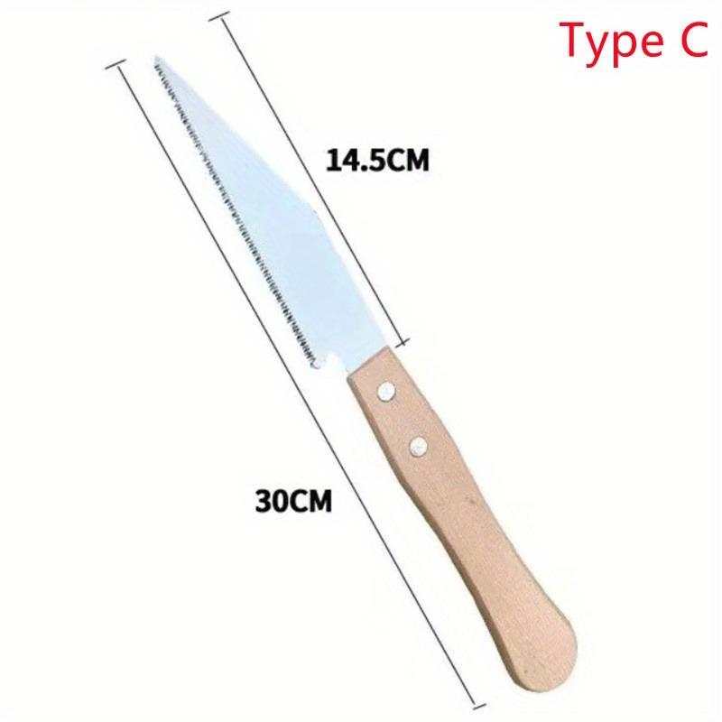 1PC Small Hand Saw Flush Cut Saw Woodworking Hand Saw Wooden Straight Handle Single Edge Pull Saw Trim Tool for Household