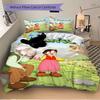 Custom Name Alpine Friends Print 3Pcs Bedding Set,Duvet Cover with 2 Bedro,Pillowcase Home Birthday Gift