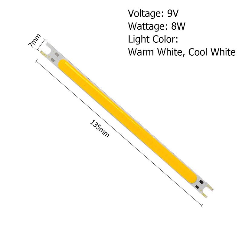 2PCS 50W 8W LED Light Beads 9V 3.7V Super Bright 6500K Cool White 3000K Warm White COB LED Light Source Chip for DIY LED Lamp