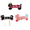 Toothbrush Holder, Wall-Mounted Cat Shape, with 3 Slots No-Drill Installation Organizer, Strong Adhesive Storage Rack for Bathroom