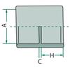 PVC-U glued sleeve DN 32 inner diameter 40mm 26mm PN 16 bar drip line