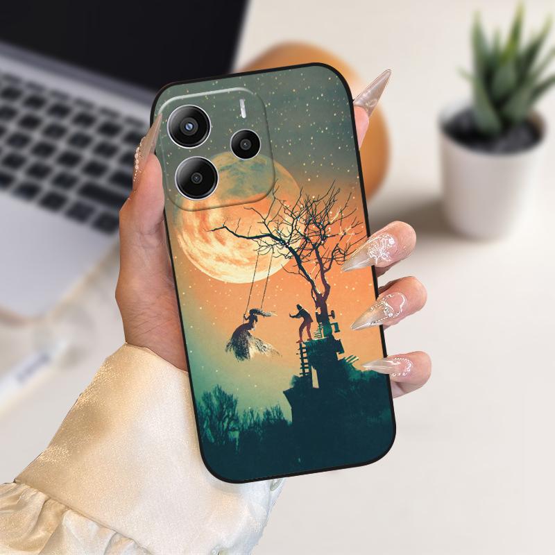 Phone Case For Redmi Note14 Silicone TPU Phone Coque Cover Cases For Redmi Note 14 4G Fashion Soft Protective Bumper Fundas Bags