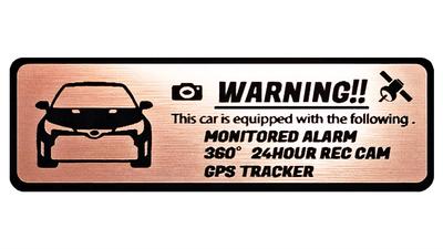 Honami Works New GR Corolla GR COROLLA Corolla Sport Security Emblem 24 Hour Surveillance Dash Cam GPS Tracker Sticker
