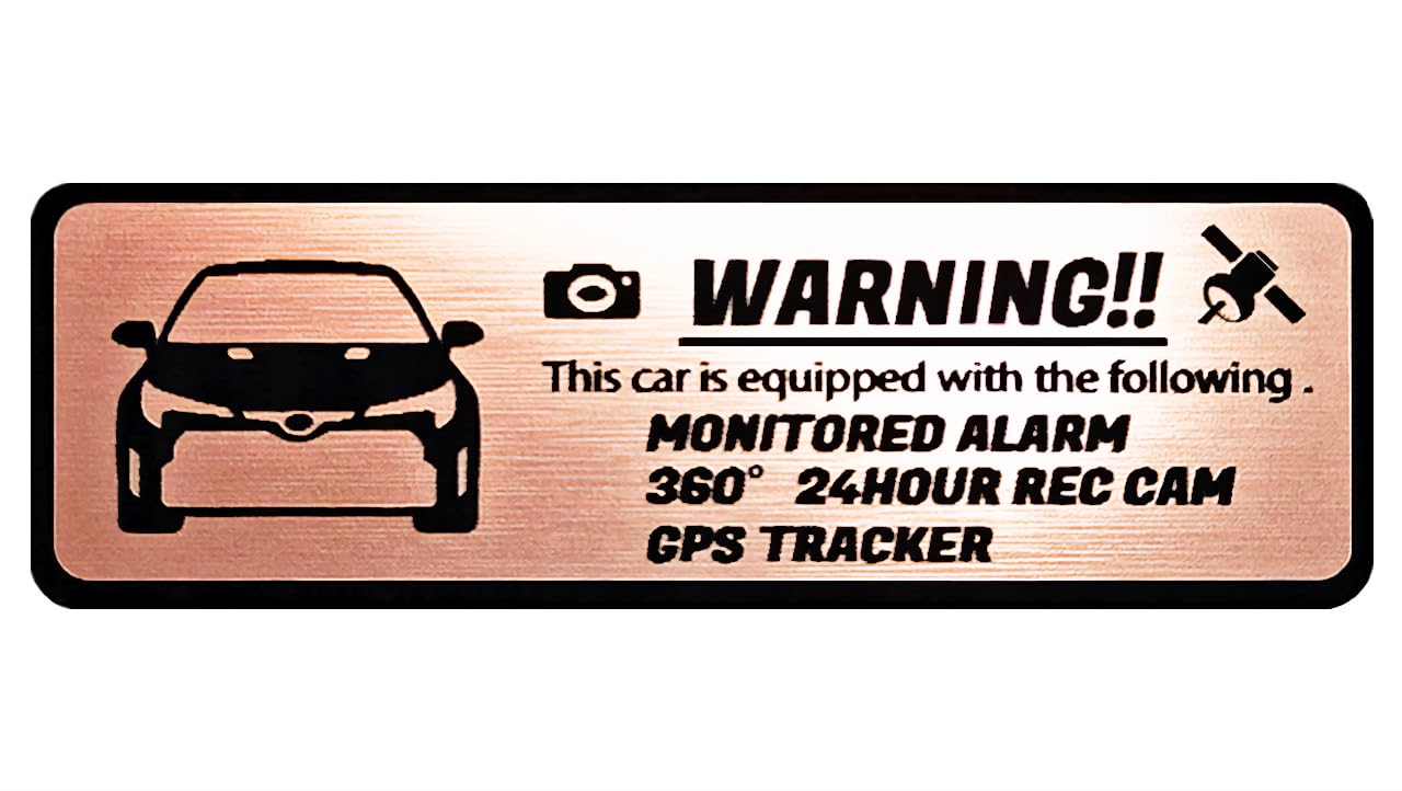 

Honami Works New GR Corolla GR COROLLA Corolla Sport Security Emblem 24 Hour Surveillance Dash Cam GPS Tracker Sticker