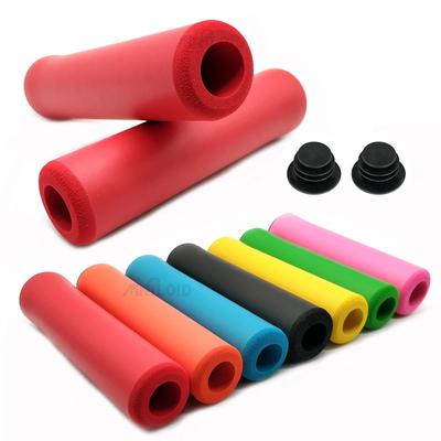 2pcs Soft Silicone Bicycle Handlebar Grips Outdoor MTB Road Bike Sponge Grips Cover Anti-slip Strong Support Grips Cycling Part