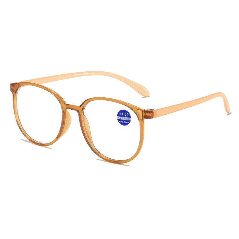 Anti-Blue Lightweight Reading Glasses Men Round-shaped Frame Prescription-ready Eyeglasses Men's Women's Reading Glasses +1.0+1.5+2.0+2.5+3.0+3.5