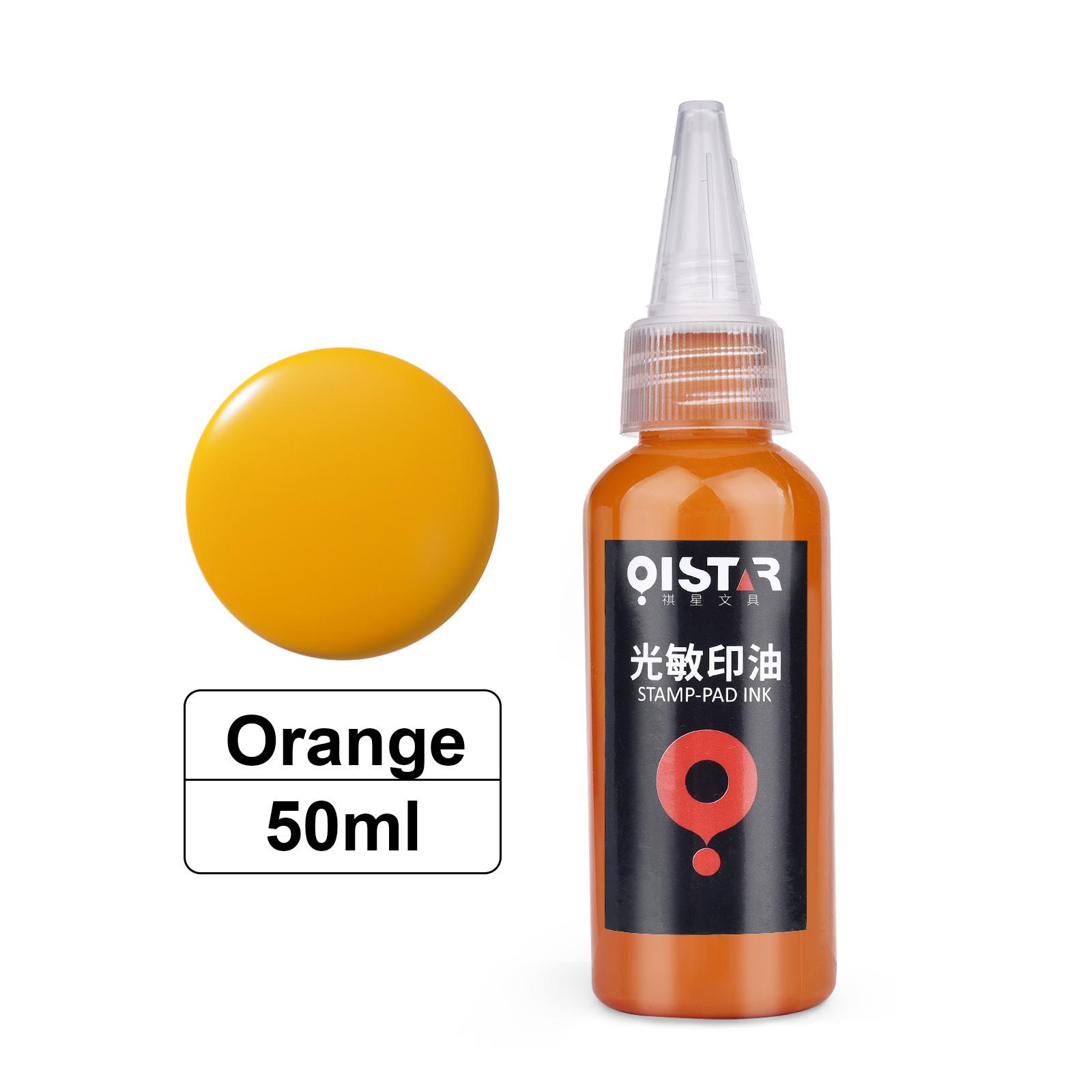 

12 Colors 50ml Photosensitive Printing Oil Ink Official Seal Financial Stamp Clearer Stamp Ink Printing Oil Office Supplies помаранчевий