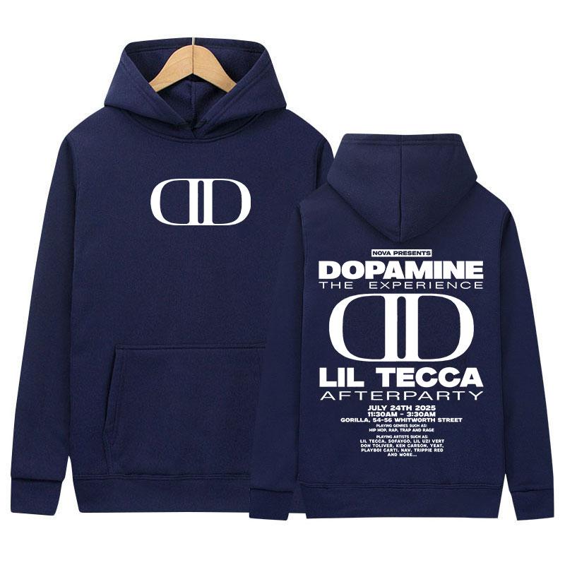 Rapper Lil Tecca Dopamne Tour 2025 Neues Album Hoodie Herren Damen Kleidung Mode Harajuku Sweatshirt Hip Hop Oversized Fleece Hoodie