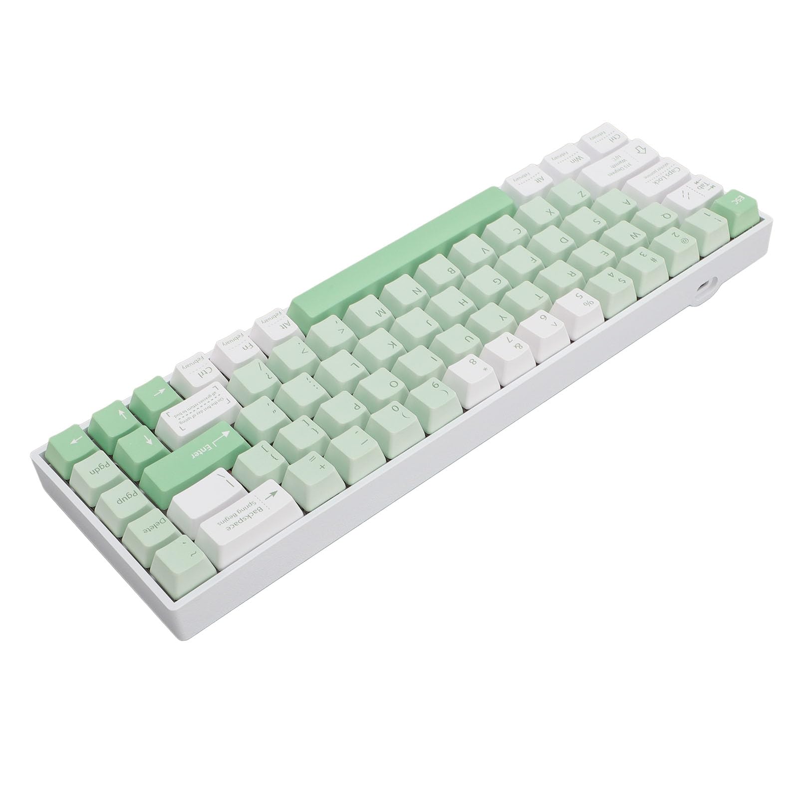 

60% Gaming Mechanical Keyboard with Red Switches, 68 Keys RGB Backlit Mini Gaming Keyboard 60% 3 Modes BT Wireless 2.4G Wired Keyboard for Laptop,