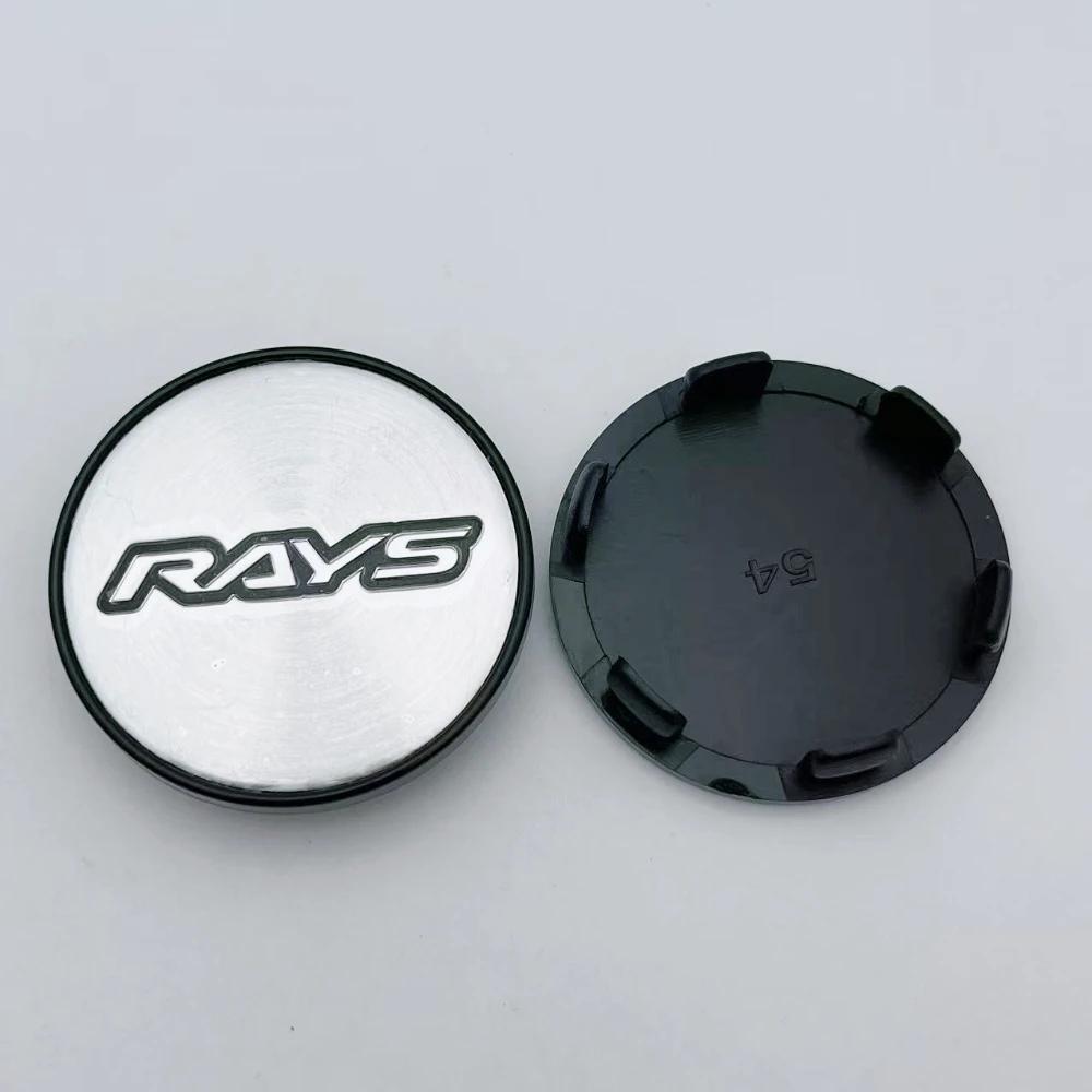 4pcs 54mm 49mm RAYS Logo Emblem Badge Car Wheel Center Caps Wheel Hub Centre Cover Rim Hubcaps Replace Car Styling Accessories