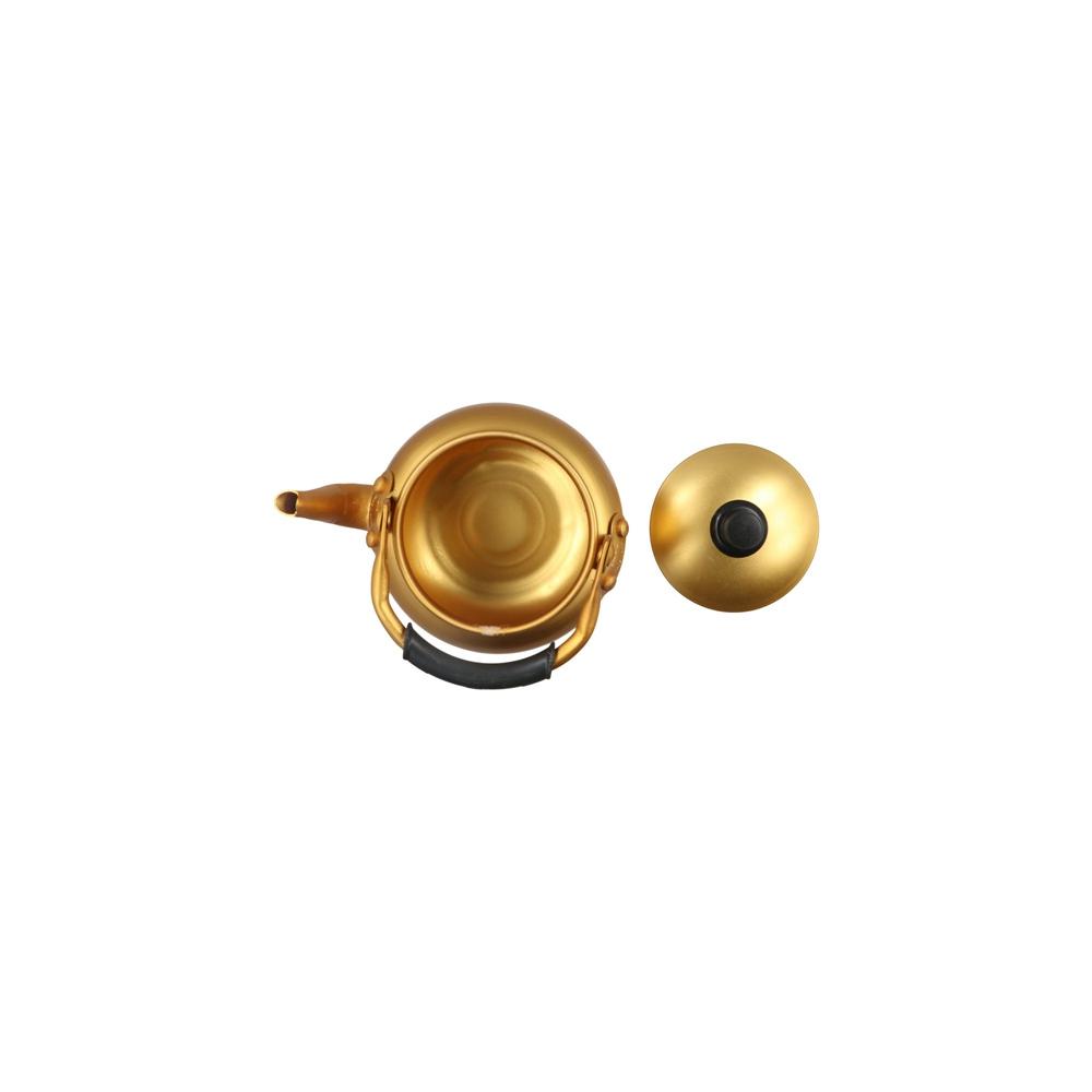 Multifunction Stovetop Tea Pot Aluminum Coffee Pot Ergonomic Handle Gold Water Kettle  Travel