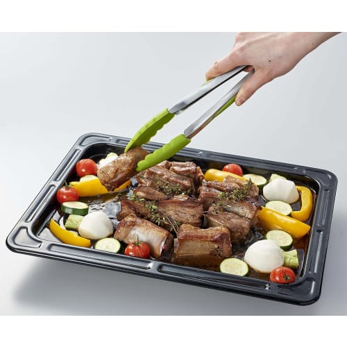 Mastrad Tongs, Stainless Steel & Silicone, Green, F16808