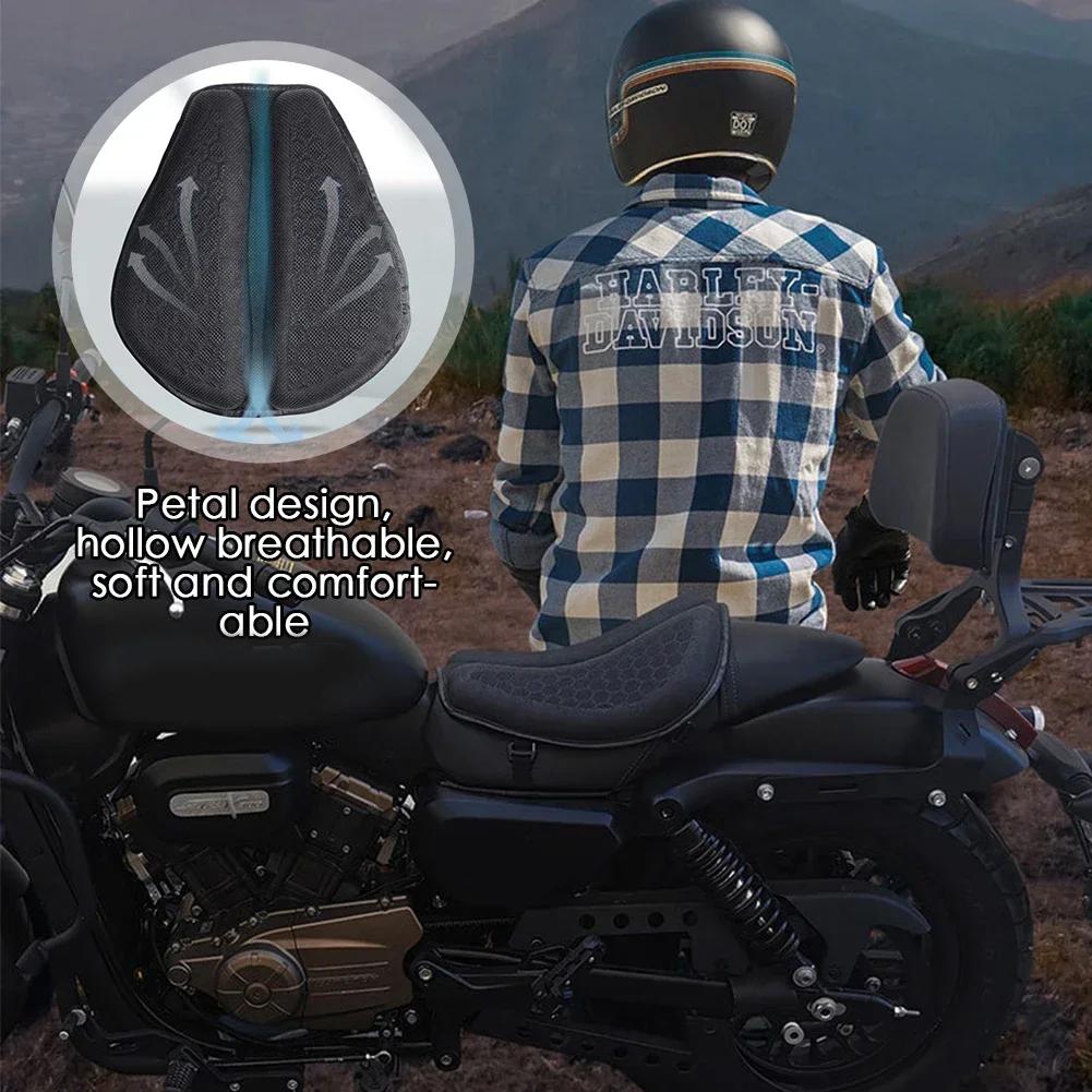 Foldable Motorcycle Gel Seat Cushion 3D Honeycomb Structure Shock Breathable Motorcycle Gel Seat Pad Gel Cushion For Seat