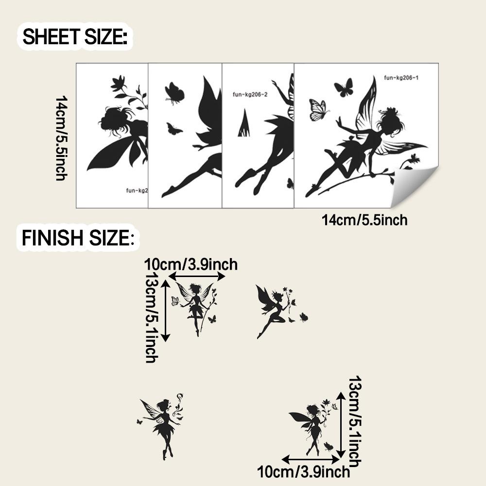 

Cartoon Elf Combination Silhouette, Living Room and Study Wall Switch Beautification Stickers