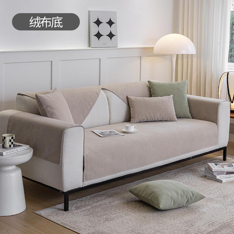 Fischgrätenmuster Chenille Sofakissen Nordisch Minimalistisches Sofakissen Universelles Rutschfestes Sitzkissen für Alle Jahreszeiten