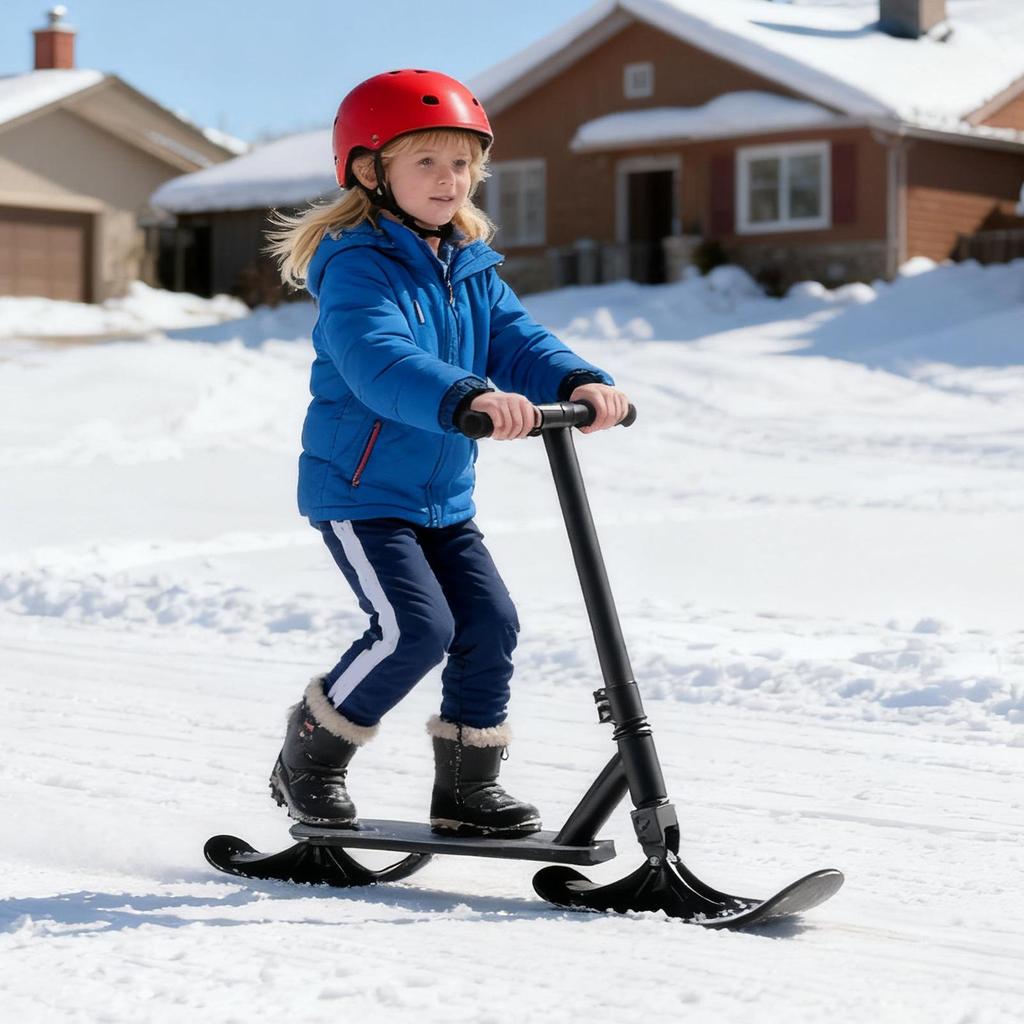 Schneescooter Umbausatz 1 Paar Leichtgewicht Ergonomisch Wintersport Schlitten Schnee Schlitten Ski Scooter Umbausatz für Sand