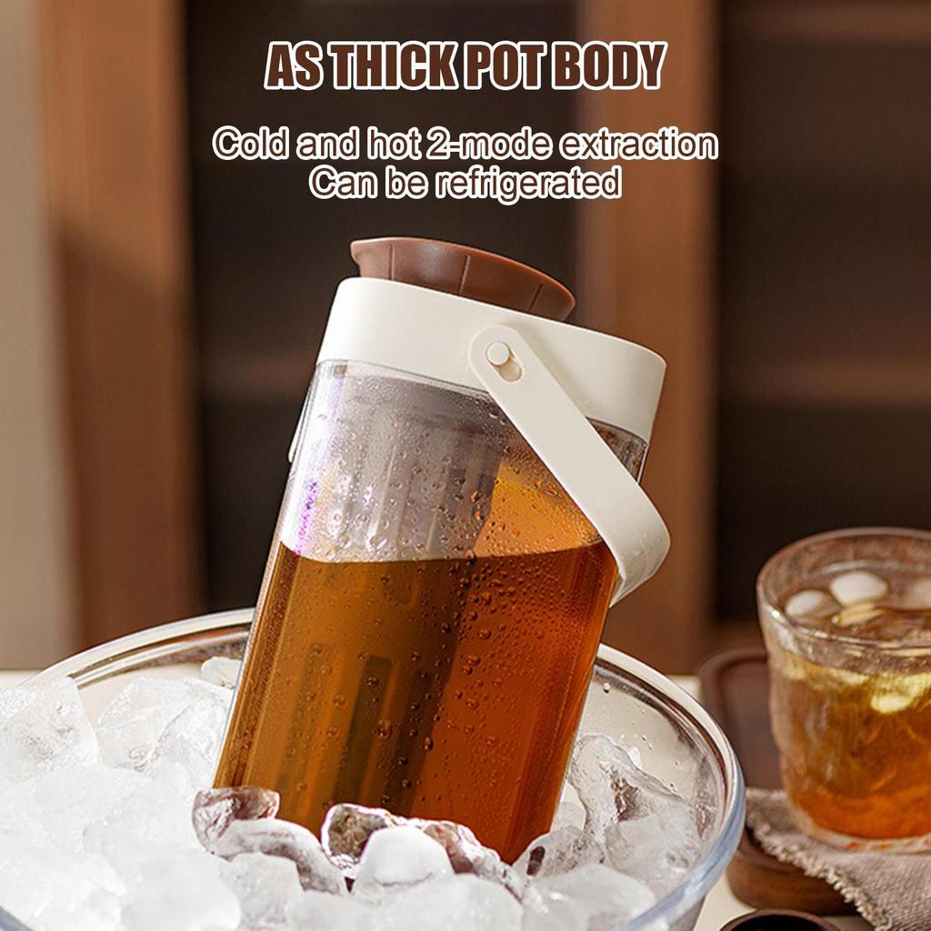 Cold Brew Coffee Pot 1000ml Iced Coffee Maker Cold Brew Jar Leak Proof Container Cold Brewed Fruit Tea Pot