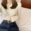 Women's Long-Sleeve Slim-Fit Knitted Pullover: Stylish Base Layer or Standalone Top for Spring & Autumn