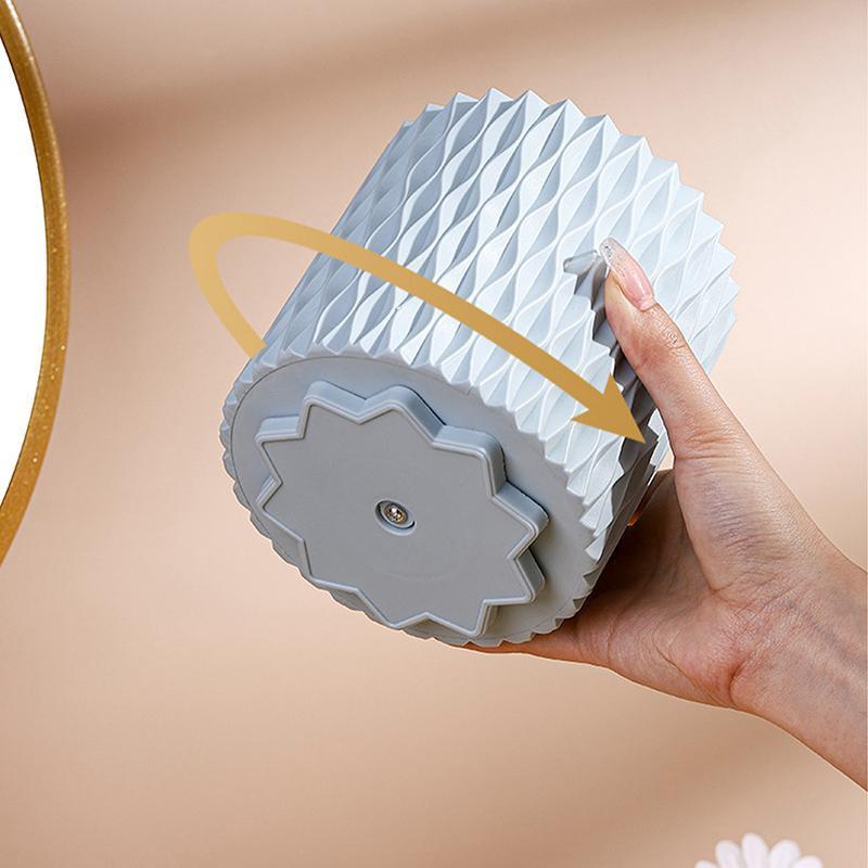 1 Pc Makeup Brush Holder 360° Rotating Organizer 5 Slot Cosmetic Storage Makeup Brushes Cup Pen Holder For Vanity XYZ