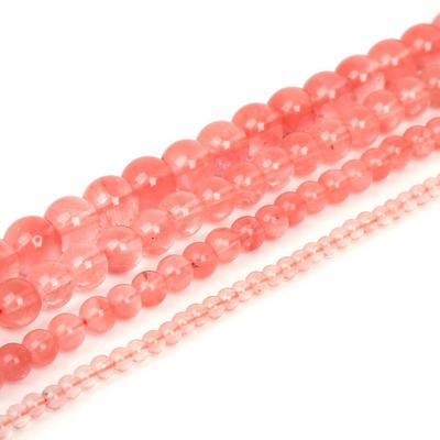 Round Natural Red Watermelon Stone Beads 4 6 8 10mm for Jewelry Making