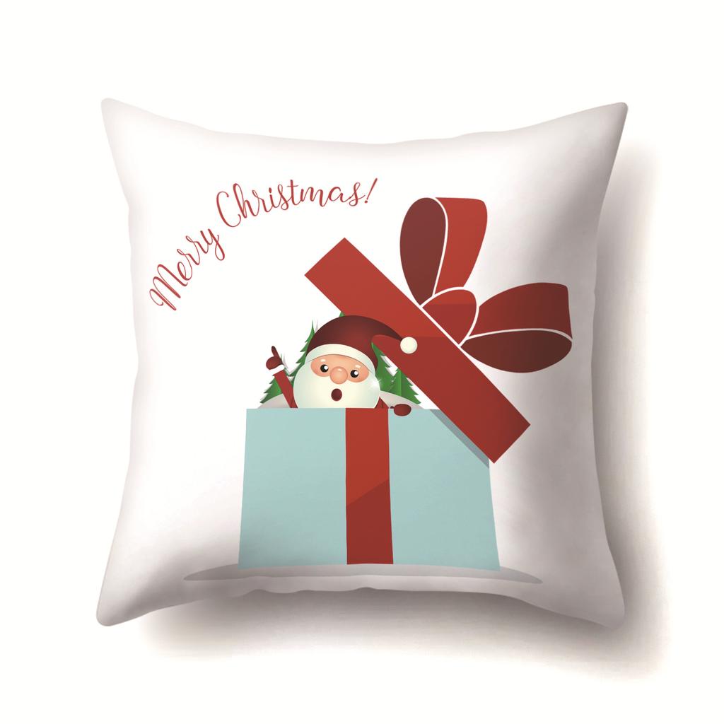 Christmas Gifts Santa Claus Pattern Pillow Polyester Home
