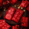 6pcs Solid Chinese New Year Red Envelope Hot Stamping HongBao Red Packet  Birthday