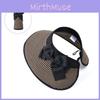 Summer Straw Hat With Large Brim And Butterfly Bow For Sun Protection And Fashion