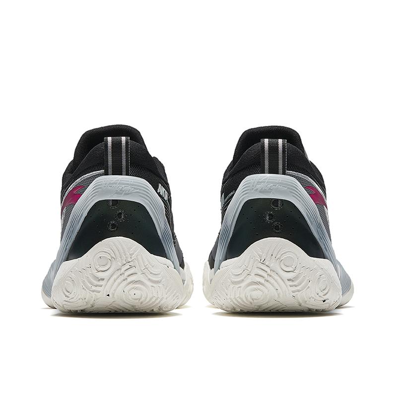 New Anta Three-point Rain1.0 Cushioned Slip-Resistant Low-Top Basketball Shoes Men's Black Gray Red 912421102S-7