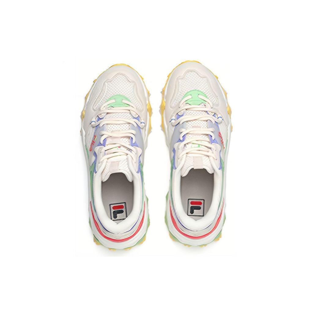 FILA Fellow Okeman 2 Synthetic Leather Comfortable Lightweight Low-Top Casual Shoes Women sneaker White Green Purple F12W211131FJJ