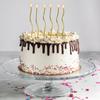 6 Stück Elegante Gebogene Vergoldete Bunte Kuchenkerze für Geburtstage und Babypartys Cupcake-Dekoration Partyzubehör