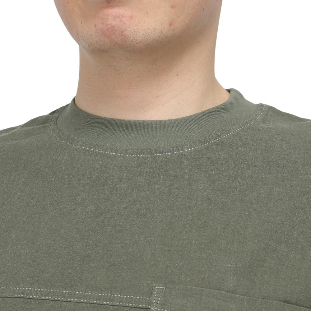 Jack Wolfskin Short Sleeve Hemp JP LHMP WOODWORKER T Cotton olive Men's T-Shirt (Moisture-Wicking, Quick-Drying, Anti-Odor, Antibacterial) [5033891 /