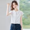 Women's Chiffon Short Sleeve Blouse with Flying Sleeves