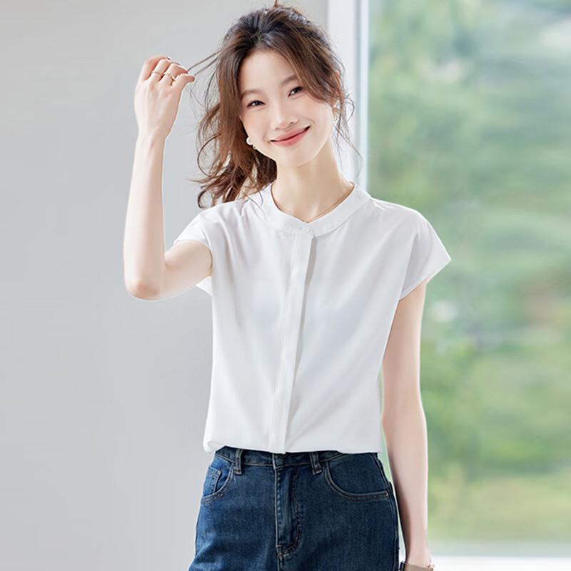 Women's Chiffon Short Sleeve Blouse with Flying Sleeves