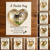 Dog Groomers Pocket Hug with Greeting Card Acrylic Heart Shape Pet Groomers Pocket Hug Token