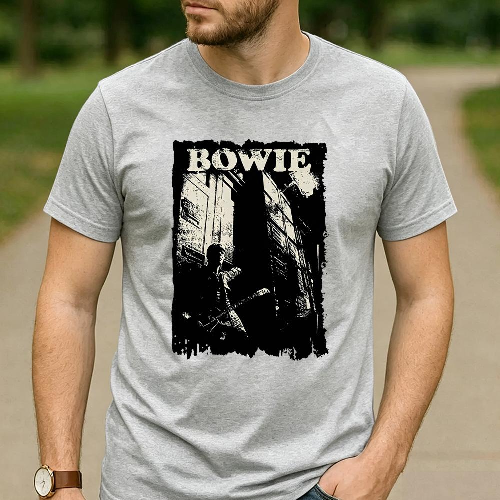 Regalo para Fan de David Bowie Camiseta de Algodón Vintage Retro Gráfico de Rock Unisex Unisex Unisex Estética Harajuku Casual Streetwear Tops Diarios